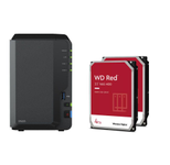 Synology DiskStation DS223 2 Einschübe NAS-Server Leergehäuse + 8TB (2x4TB) WD Red 40EFPX SATA 3.5" HDD Festplatten