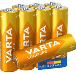 VARTA Batterien LONGLIFE Mignon AA 1,5 V - 8 Stück