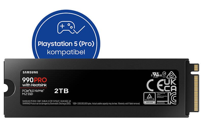 Samsung 990 PRO Heatsink NVMe™ M.2 SSD - 2 TB | playox.de