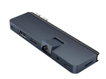 Hyper® HyperDrive Dual USB-C® TB compatible 7-in-2 Hub w univ. USB-C® ext adaptor - MN Blue - für alle MacBooks