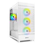Sharkoon PC Gehäuse Rebel C50 White RGB ATX weiß