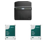 Synology DiskStation DS423 4 Einschübe NAS-Server Leergehäuse + 2x Synology Plus 3.5" SATA 6Gb/s Festplatte 4 TB (8TB)