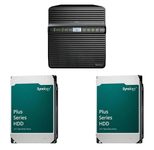 Synology DiskStation DS423 4 Einschübe NAS-Server Leergehäuse + 2x Synology Plus 3.5" SATA 6Gb/s Festplatte 16 TB (32TB)