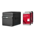Synology DiskStation DS423 4 Einschübe NAS-Server Leergehäuse + 2x WD Red SATA 3.5" HDD 4TB Festplatte