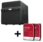 Synology DiskStation DS423 4 Einschübe NAS-Server Leergehäuse + 2x WD Red SATA 3.5" HDD 4TB Festplatte