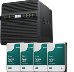 Synology DiskStation DS423 4 Einschübe NAS-Server Leergehäuse + 4x Synology Plus 3.5" SATA 6Gb/s Festplatte 4 TB (16TB)