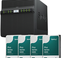 Synology DiskStation DS423 4 Einschübe NAS-Server Leergehäuse + 4x Synology Plus 3.5" SATA 6Gb/s Festplatte 4 TB (16TB)