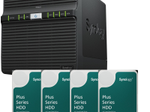 Synology DiskStation DS423 4 Einschübe NAS-Server Leergehäuse + 4x Synology Plus 3.5" SATA HDD Festplatte 6TB (4x 6TB)