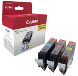 Canon Original Tintenpatronen CLI-521 Multipack cyan, magenta, gelb 446 Seiten 9ml (2934B015)