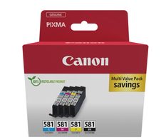 Canon Original CLI-581 Druckerpatronen - 4er Multipack (cyan, magenta, gelb, schwarz) (2103C007)