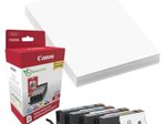 Canon Original CLI-581XL Druckerpatronen Value Pack - 1 x schwarz / je 1 x CMY + 50 Blatt Fotopapier (2052C006)