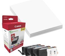Canon Original CLI-581XL Druckerpatronen Value Pack - 1 x schwarz / je 1 x CMY + 50 Blatt Fotopapier (2052C006)