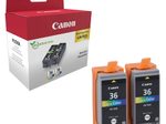 Canon Original CLI-36 color Druckerpatronen 2er-Pack - cyan magenta gelb