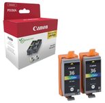 Canon Original CLI-36 color Druckerpatronen 2er-Pack - cyan magenta gelb