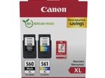 Canon Original PG-560XL + CL-561XL Druckerpatronen Value Pack - 1 x schwarz / 1 x farbig + 50 Blatt Fotopapier