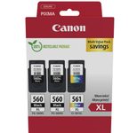 Canon Original PG-560XL + CL-561XL Druckerpatronen Multipack - 2 x schwarz / 1 x farbig (3712C009)