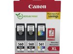 Canon Original PG-560XL + CL-561XL Druckerpatronen Value Pack - 2 x schwarz / 1 x farbig + 50 Blatt Fotopapier