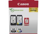 Canon Original PG-545 + CL-546 Druckerpatronen Valuepack - 1 x schwarz / 1 x farbig + 50 Blatt Fotopapier (8287B008)