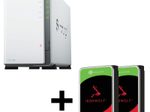Synology DiskStation DS223J 2 Einschübe NAS-Server Leergehäuse + 8TB (2x4TB) Seagate Ironwolf SATA 3.5" HDD Festplatten