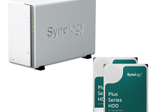 Synology DiskStation DS223J 2 Einschübe NAS-Server Leergehäuse + 2x Synology Plus 3.5" SATA HDD Festplatte 6 TB (12TB)