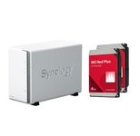 Synology DiskStation DS223J 2 Einschübe NAS-Server Leergehäuse + 8 TB (2x 4 TB) WD Red WD40EFZZ SATA 3.5" HDD Festplatten