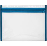 VELOFLEX Reißverschlussbeutel VELOBAG® A4 0,3 mm - transparent/blau