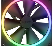 NZXT F140 RGB DUO - Gehäuselüfter, Schwarz (140mm, 20x LED)