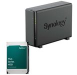 Synology DiskStation DS124 1 Einschub NAS-Server Leergehäuse + 1x Synology Plus 3.5" SATA 6Gb/s Festplatte 16 TB