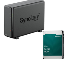 Synology DiskStation DS124 1 Einschub NAS-Server Leergehäuse + 1x Synology Plus 3.5" SATA 6Gb/s Festplatte 8 TB