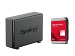 Synology DiskStation DS124 1 Einschub NAS-Server Leergehäuse + 1x WD Red SATA 3.5" HDD 4 TB Festplatte