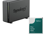 Synology DiskStation DS124 1 Einschub NAS-Server Leergehäuse + 1x Synology Plus 3.5" SATA 6Gb/s Festplatte 4 TB