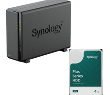 Synology DiskStation DS124 1 Einschub NAS-Server Leergehäuse + 1x Synology Plus 3.5" SATA 6Gb/s Festplatte 4 TB