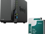Synology DiskStation DS224+ 2 Einschübe NAS-Server Leergehäuse + 2x Synology Plus 3.5" SATA HDD Festplatte 6TB (12TB)