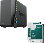 Synology DiskStation DS224+ 2 Einschübe NAS-Server Leergehäuse + 2x Synology Plus 3.5" SATA HDD Festplatte 6TB (12TB)