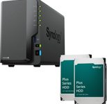 Synology DiskStation DS224+ 2 Einschübe NAS-Server + 2x 12TB (24TB) Synology Plus 3.5" SATA 6Gb/s Festplatte