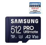 Samsung PRO Ultimate microSD-Speicherkarte inkl. SD Adapter - 512 GB
