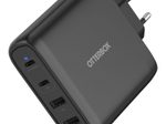 OtterBox Wall Charger 100W - 1x USB-C 65-100W + 1x USB-C 18W + 2x USB-A 12W in Schwarz