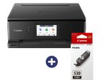 Canon PIXMA TS8750 Tintenstrahl-Multifunktionsdrucker + zusätzliche Canon Original PGI-530 PGBK Druckerpatrone GRATIS