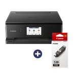 Canon PIXMA TS8750 Tintenstrahl-Multifunktionsdrucker + zusätzliche Canon Original PGI-530 PGBK Druckerpatrone GRATIS