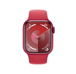 Apple Watch Series 9 (GPS + Cellular) 41mm Aluminiumgehäuse rot, Sportband rot S/M
