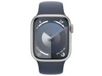 Apple Watch Series 9 (GPS + Cellular) 41mm Aluminiumgehäuse silber, Sportband sturmblau S/M