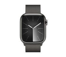 Apple Watch Series 9 (GPS + Cellular) 41mm Edelstahlgehäuse grau, Milanese Loop grau