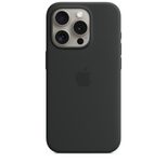 Apple Silikon Case mit MagSafe für Apple iPhone 15 Pro, schwarz