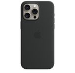 Apple Silikon Case mit MagSafe für Apple iPhone 15 Pro Max, schwarz