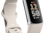 Fitbit Charge 6 Fitness Tracker, Porcelain/Silber