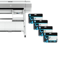 HP DesignJet T950 Tintenstrahl-Großformatdrucker Plotter inklusive zusätzlichem HP Tintenset 738