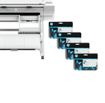 HP DesignJet T950 Multifunktions-Großformatdrucker Plotter inklusive zusätzlichem HP Tintenset 738
