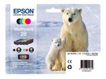 Epson Original 26 Eisbär Druckerpatronen 4er Multipack BK/C/M/Y (C13T26164010)