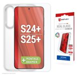 DISPLEX Panzerglas (10H) + Schutzhülle für Samsung Galaxy S24+/S25+