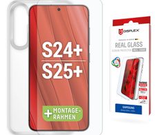 DISPLEX Panzerglas (10H) + Schutzhülle für Samsung Galaxy S24+/S25+